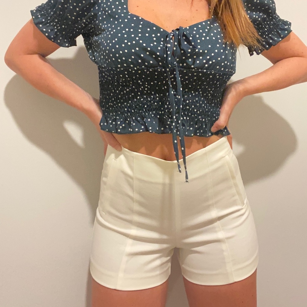 White Stretch Shorts